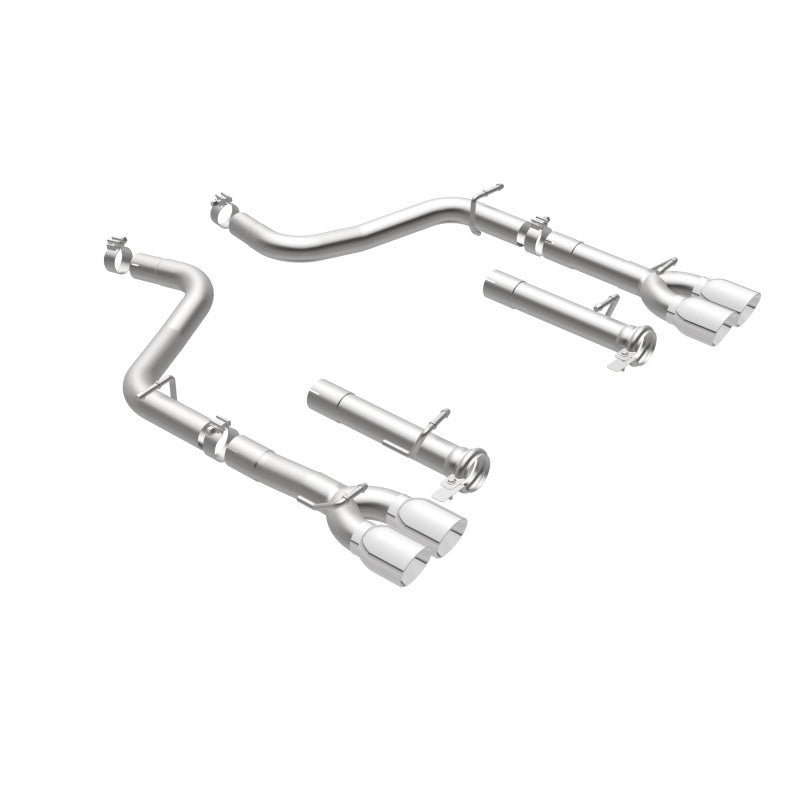MagnaFlow Axle-Back, SS, 2.5in, Quad Split Rear 3.5in Tip 2015 Dodge Challenger R/T 5.7L Magnaflow