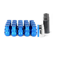 Load image into Gallery viewer, WHEEL MATE MUTEKI SR35 CLOSE END LUG NUTS W/ LOCK SET – BLUE 12×1.25 35MM - eliteracefab.com