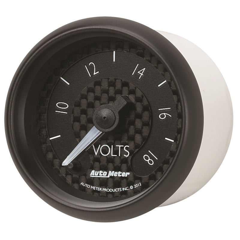 Autometer GT Series 52mm Full Sweep Electronic 8-18 Volts Voltmeter 8091
