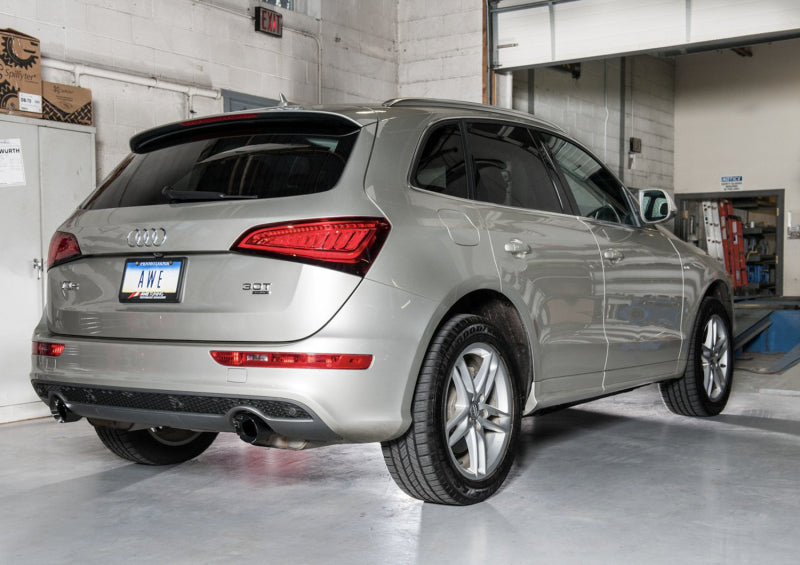 AWE Tuning Audi 8R Q5 3.0T Touring Edition Exhaust Dual Outlet Diamond Black Tips AWE Tuning