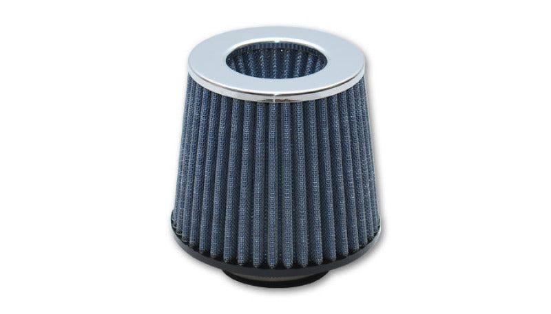 Vibrant Open Funnel Perf Air Filter (5in Cone O.D. x 5in Tall x 2.5in inlet I.D.) Chrome Filter Cap - eliteracefab.com