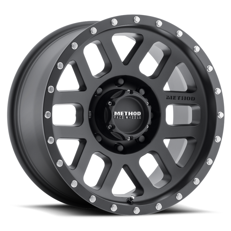 Method MR306 Mesh 18x9 +18mm Offset 8x170 130.81mm CB Matte Black Wheel - eliteracefab.com