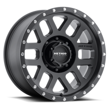 Load image into Gallery viewer, Method MR306 Mesh 18x9 -12mm Offset 8x6.5 130.81mm CB Matte Black Wheel - eliteracefab.com