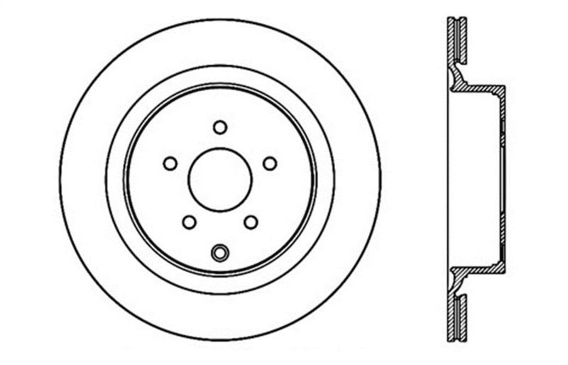 STOPTECH DRILLED SPORT BRAKE ROTOR, 128.42105R - eliteracefab.com