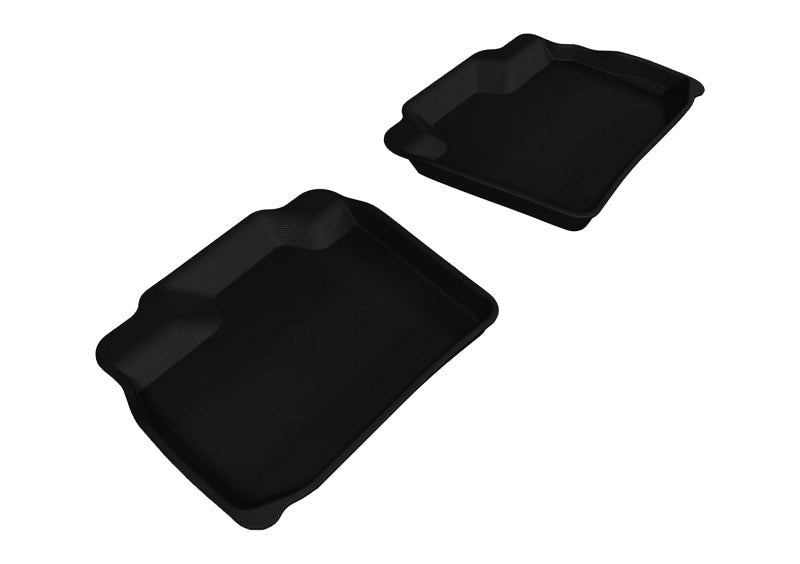 3D MAXpider 2011-2018 Nissan Leaf Kagu 2nd Row Floormats - Black - eliteracefab.com