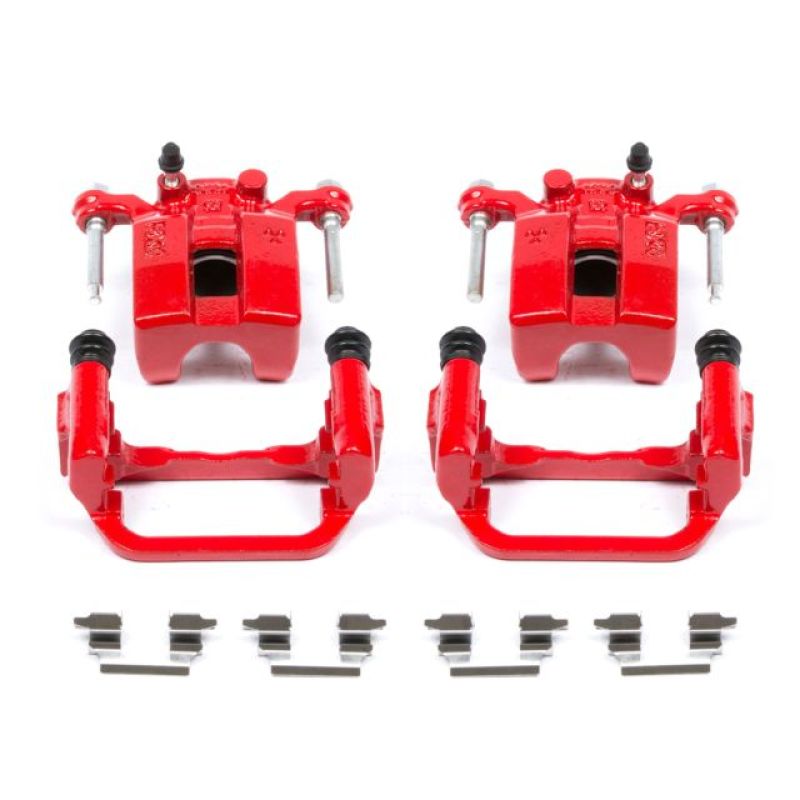 Power Stop 03-05 Infiniti G35 Rear Red Calipers w/Brackets - Pair - eliteracefab.com