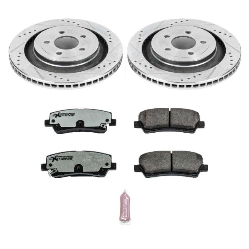 Power Stop 15-19 Ford Mustang Rear Z26 Street Warrior Brake Kit - eliteracefab.com