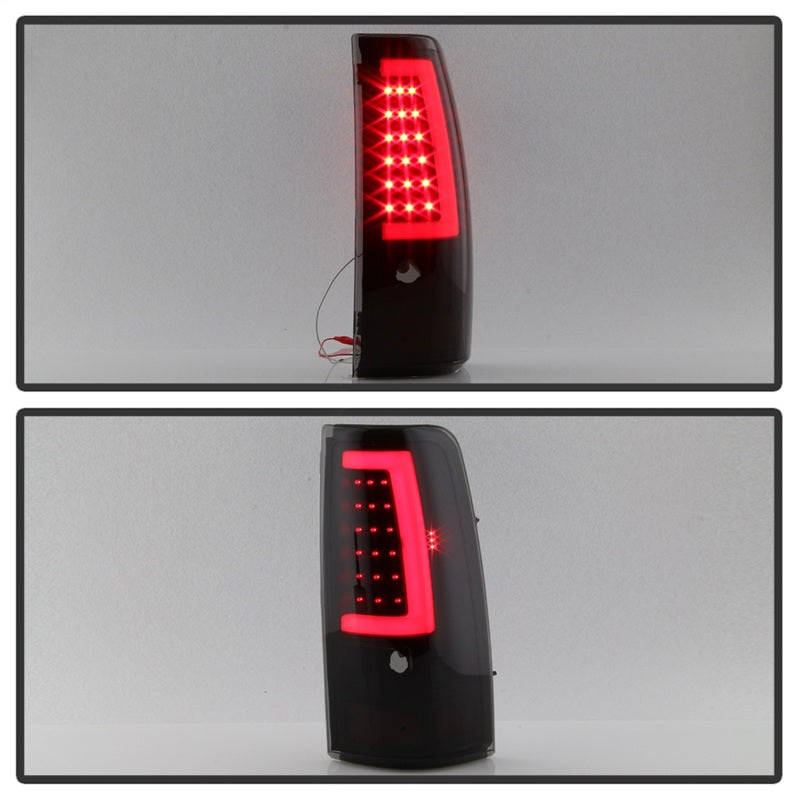 xTune Chevy Silverado 1500/2500/3500 99-02 Version 3 Tail Lights Black Smoke ALT-ON-CS99V3-LBLED-BSM - eliteracefab.com