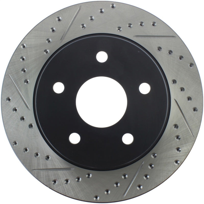 StopTech 04-06 Dodge Durango / 02-10 Ram 1500 (exc Mega Cab) Front Right Slotted & Drilled Rotor Stoptech