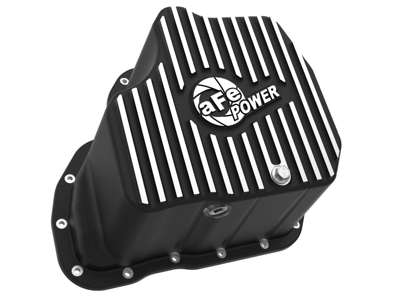 AFE POWER Pro Series Engine Oil Pan Black w/ Machined Fins 2001-2010 Chevrolet Silverado/GMC Sierra 2500HD/3500HD - 46-70332