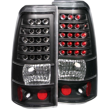 ANZO USA Chevrolet Silverado Non-Dually Led Taillights Black; 2003-2006 - eliteracefab.com