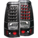 ANZO USA Chevrolet Silverado Non-Dually Led Taillights Black; 2003-2006