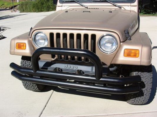 Rampage 1976-1983 Jeep CJ5 Double Tube Bumper Front - Black - eliteracefab.com