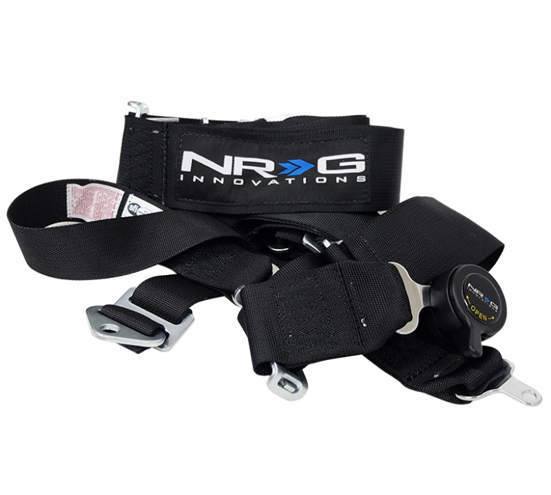 NRG SFI 16.1 5PT 3in. Seat Belt Harness / Cam Lock - Black - eliteracefab.com