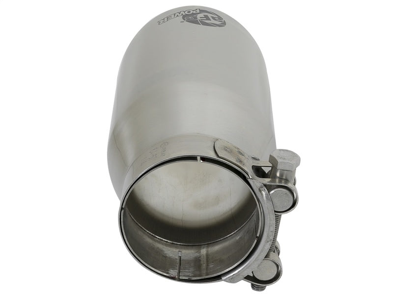 aFe MACH Force-Xp Universal 304 SS Single-Wall Clamp-On Exhaust Tip - Polished aFe
