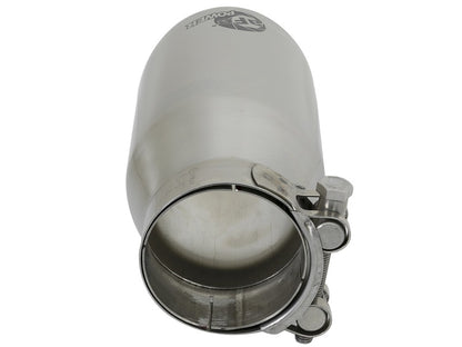 aFe MACH Force-Xp Universal 304 SS Single-Wall Clamp-On Exhaust Tip - Polished aFe