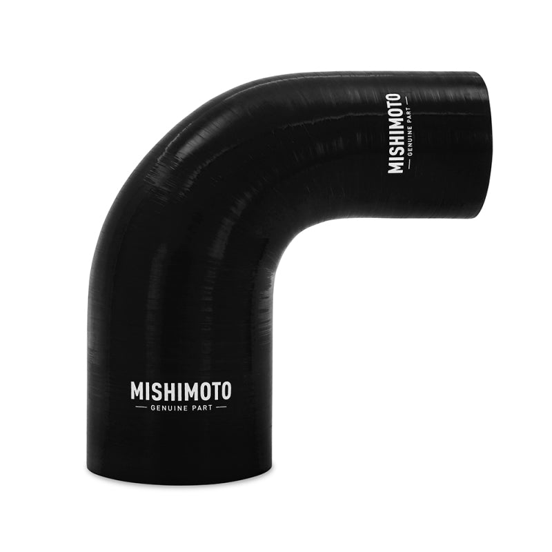 Mishimoto Silicone Reducer Coupler 90 Degree 2.5in to 3in - Black - eliteracefab.com