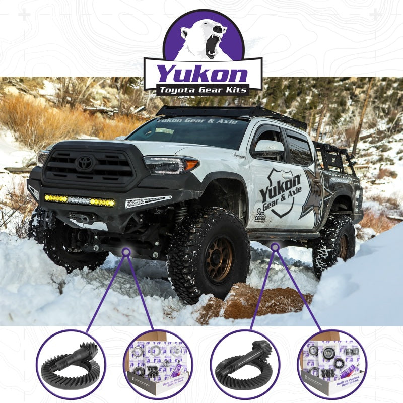 Yukon Gear Ring & Pinion Gear Kit Pkg F&R w/Install Kits Toyota 8.4/8.0 IFS 4.56 Ratio Yukon Gear & Axle