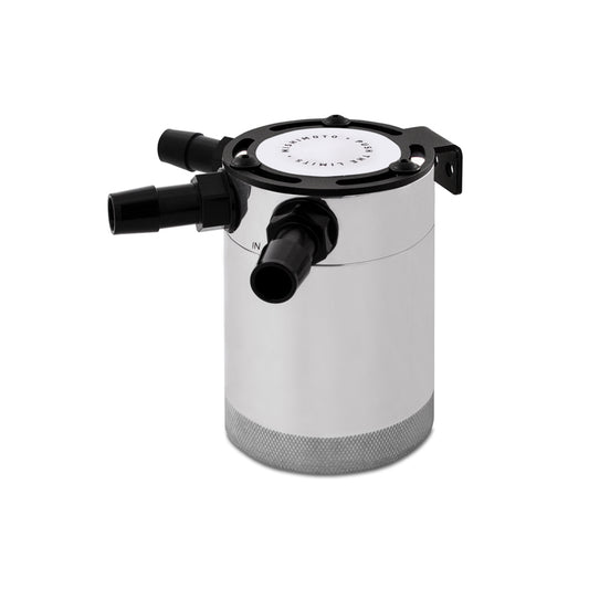 Mishimoto Compact Baffled Oil Catch Can - 3-Port - Polished - eliteracefab.com
