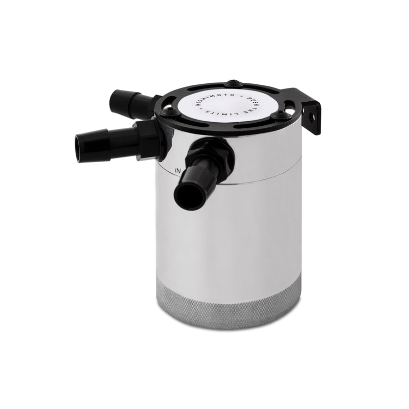 Mishimoto Compact Baffled Oil Catch Can - 3-Port - Polished - eliteracefab.com