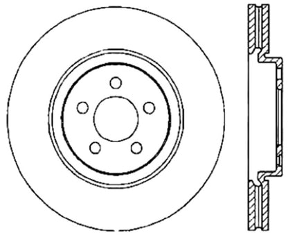 StopTech Slotted & Drilled Sport Front Right Cryo Brake Rotor 13-14 Ford Escape Stoptech