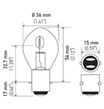 Load image into Gallery viewer, Hella Bulb 6235 12V 35/35W Ba20D B11 S2