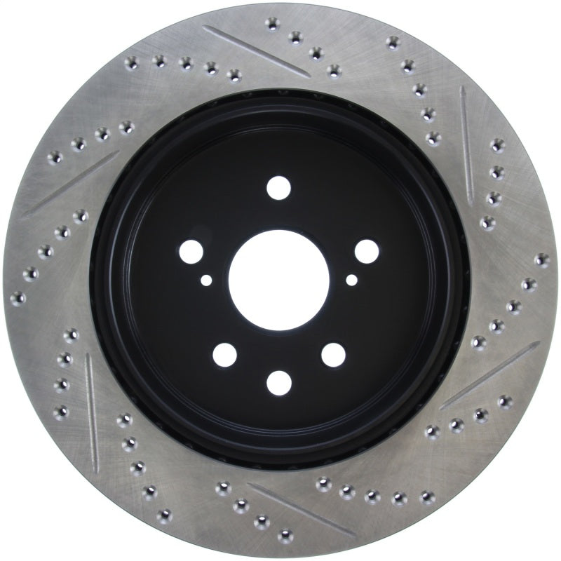 StopTech Slotted & Drilled Sport Brake Rotor Right Rear 13-14 Lexus GS300/350/400/430 - eliteracefab.com