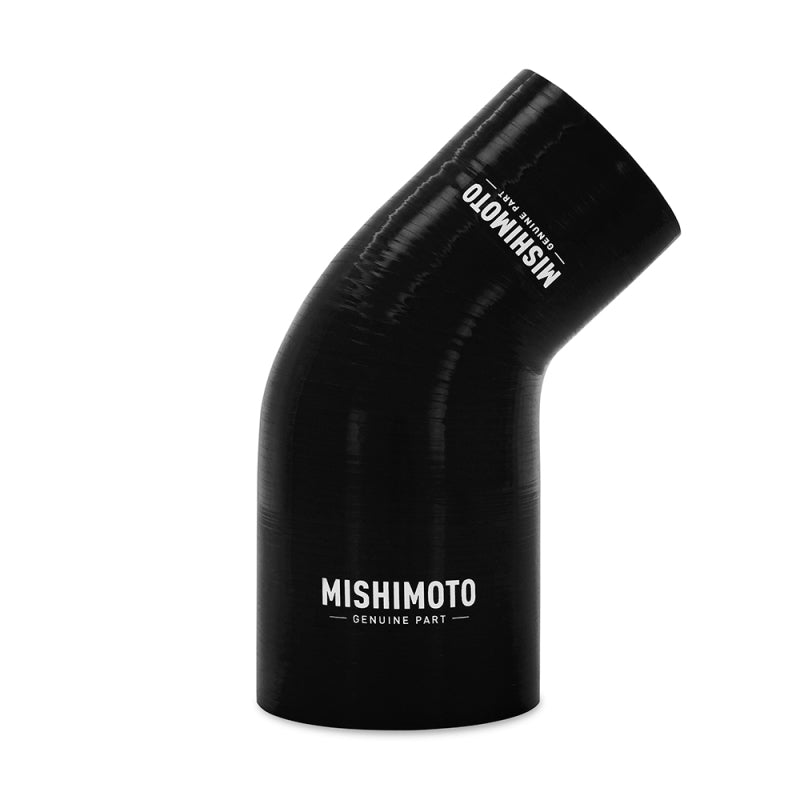 Mishimoto Silicone Reducer Coupler 45 Degree 2.5in to 3.25in - Black - eliteracefab.com