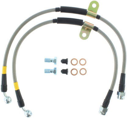 STOPTECH 07-08 CADILLAC ESCALADE STAINLESS STEEL FRONT BRAKE LINES, 950.66002 - eliteracefab.com