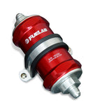 Fuelab 818 In-Line Fuel Filter Standard -10AN In/Out 6 Micron Fiberglass - Red