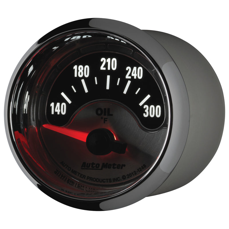 Autometer American Muscle 2-1/16in Short Sweep Electric 140-300 Deg F Oil Temp Gauge 1248