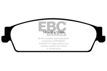 Load image into Gallery viewer, EBC 09-14 Cadillac Escalade 6.0 Hybrid Yellowstuff Rear Brake Pads - eliteracefab.com