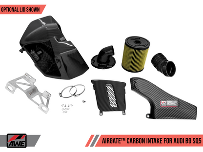 AWE Tuning Audi B9 SQ5 3.0T AirGate Carbon Fiber Intake w/ Lid - eliteracefab.com