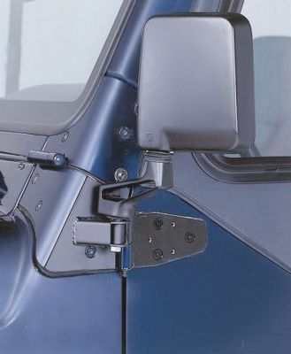 Rampage 1997-2006 Jeep Wrangler(TJ) Mirror Relocation Brackets - Black - eliteracefab.com