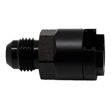 Load image into Gallery viewer, DeatschWerks 6AN Male Flare to 3/8in Female EFI Quick Connect Adapter - Anodized Matte Black