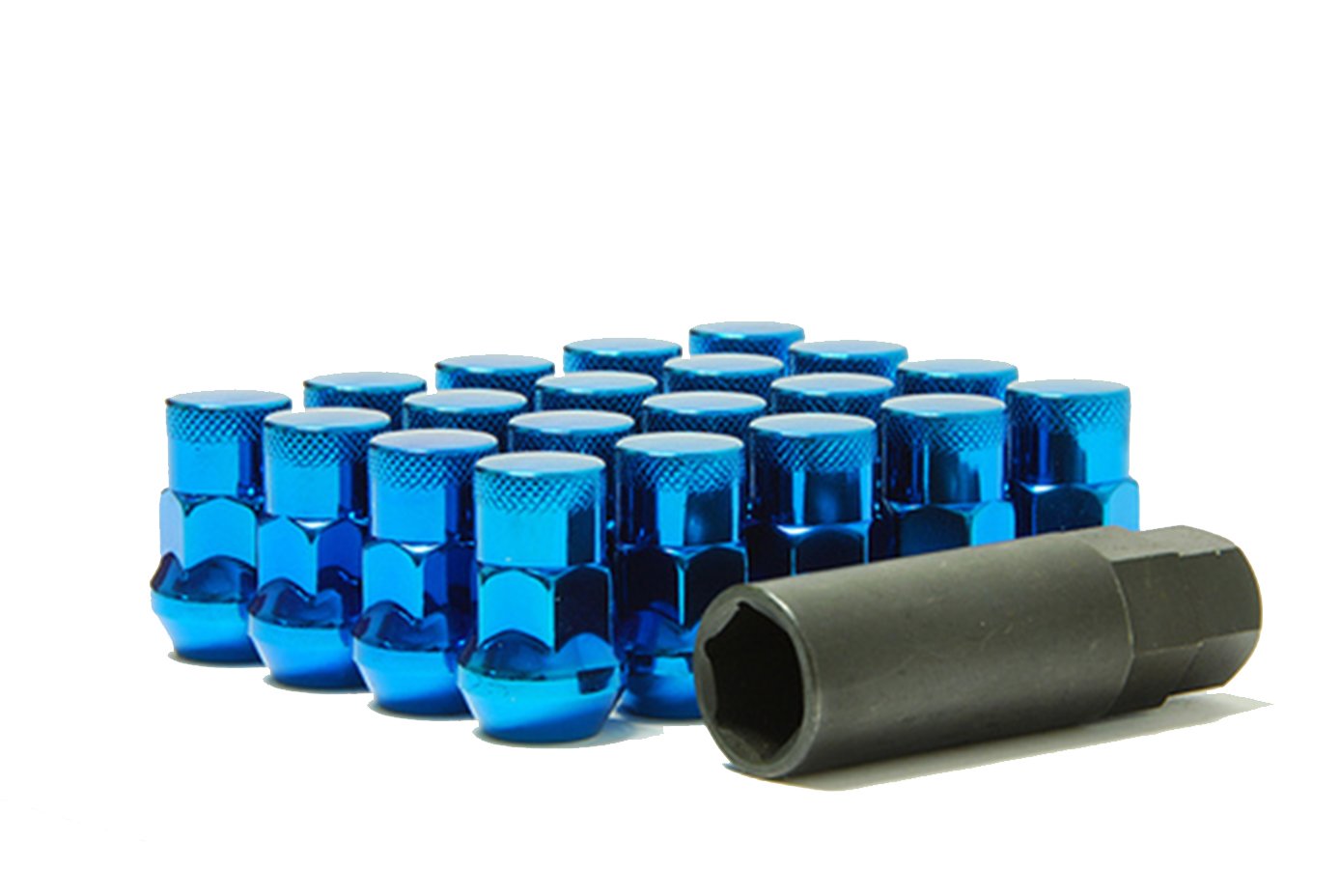 WHEEL MATE MUTEKI SR35 CLOSE END LUG NUTS W/ LOCK SET – BLUE 12×1.25 35MM - eliteracefab.com