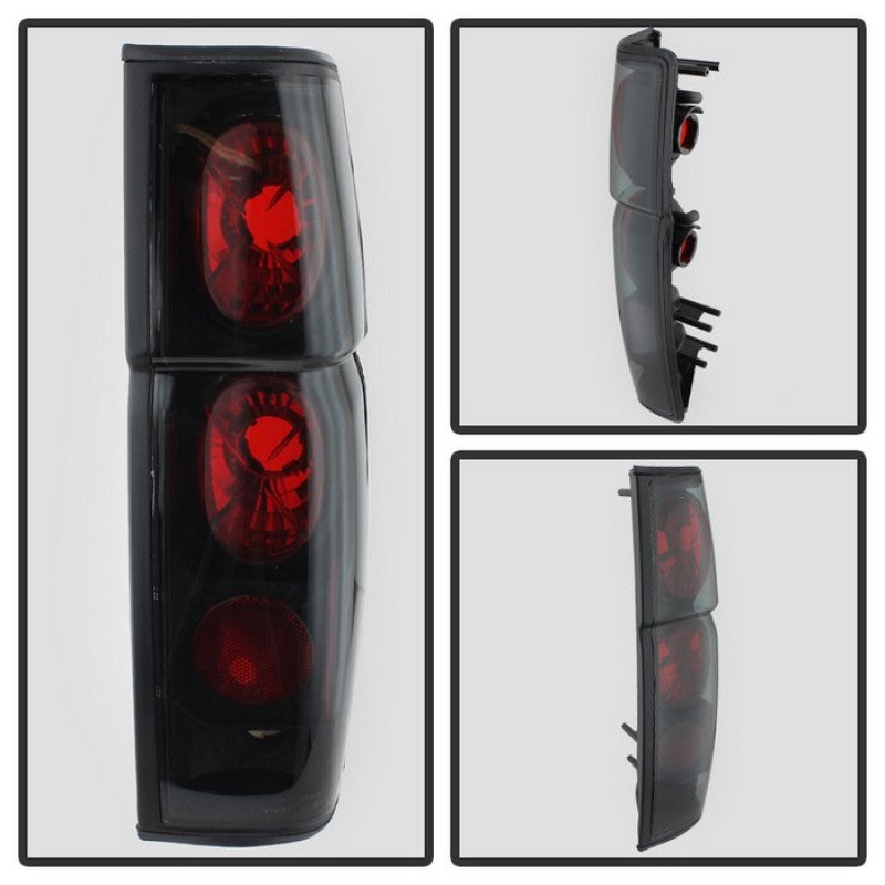 Spyder Nissan Hardbody 86-97 Euro Style Tail Lights Black Smoke ALT-YD-NH86-BSM - eliteracefab.com