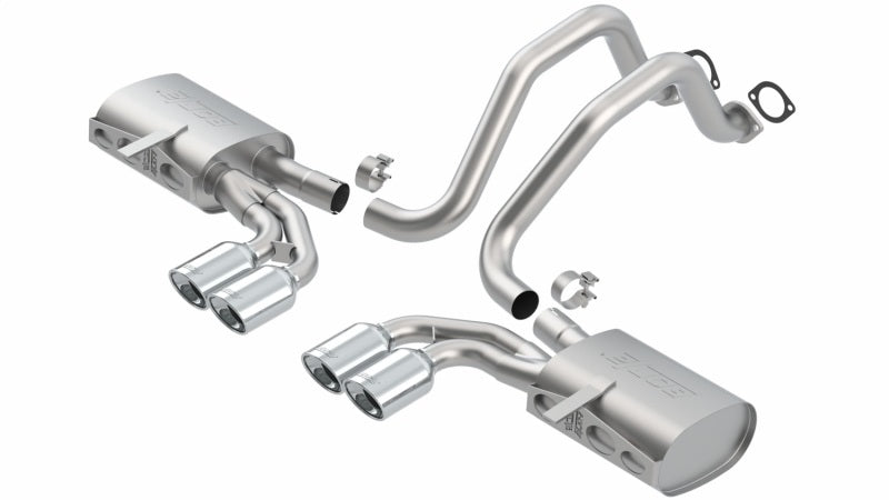 1997-2004 Chevrolet Corvette Base Cat-Back Exhaust System Touring Part # 140426 - eliteracefab.com