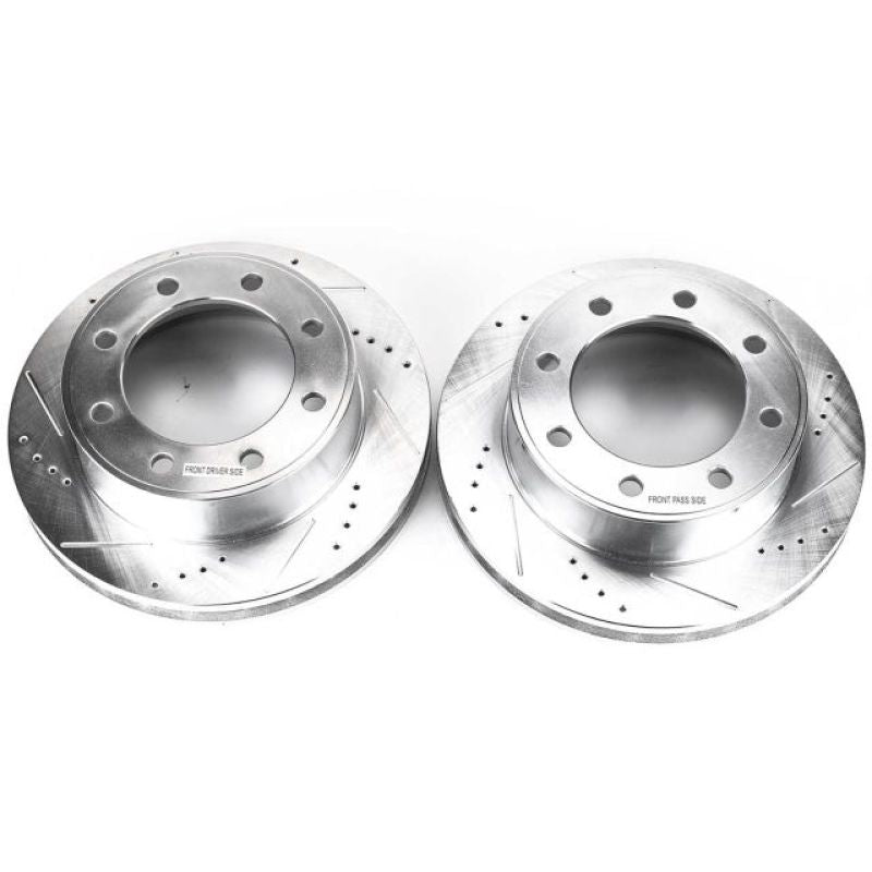 Power Stop 00-05 Ford Excursion Front Evolution Drilled & Slotted Rotors - Pair - eliteracefab.com