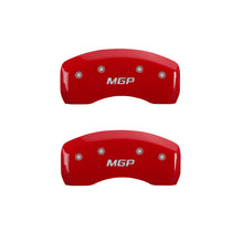 Load image into Gallery viewer, MGP 4 Caliper Covers Engraved Front &amp; Rear MGP Red Finish Silver Char 2005 Toyota Sienna MGP