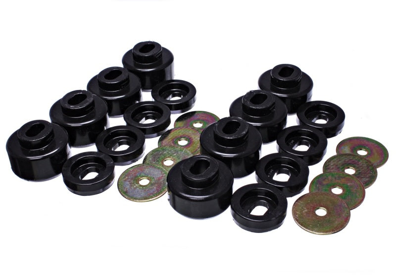 Energy Suspension 07-10 Chevy K2500/3500HD Body Mount Set - Black - eliteracefab.com