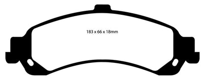 EBC 02 Cadillac Escalade 5.3 (PBR rear caliper) Greenstuff Rear Brake Pads - eliteracefab.com