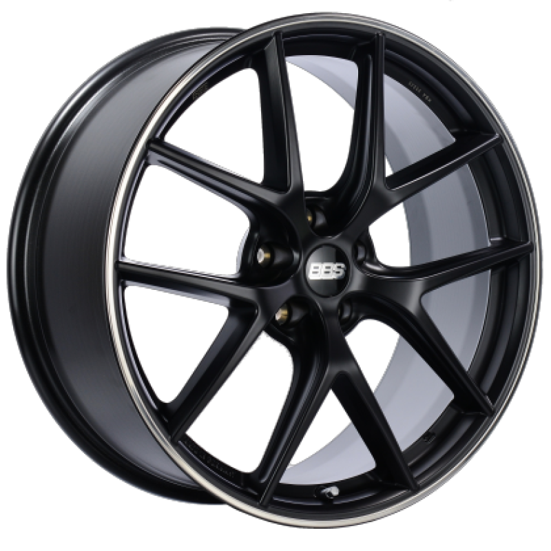 BBS CI-R 20x10.5 5x120 ET35 Satin Black Polished Rim Protector Wheel -82mm PFS/Clip Required