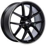 BBS CI-R 19x8 5x114.3 ET38 Satin Black Polished Rim Protector Wheel -82mm PFS/Clip Required