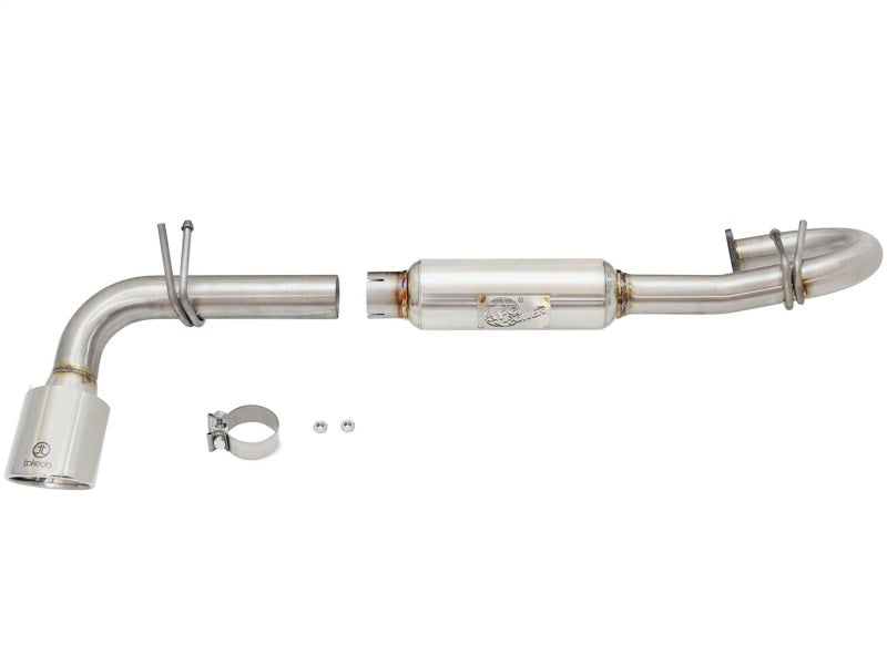 aFe 11-16 Scion TC L4-2.5L 304SS 2-1/4in to 2-1/2in Axle-Back Takeda Exhaust w/ Polished Tip - eliteracefab.com