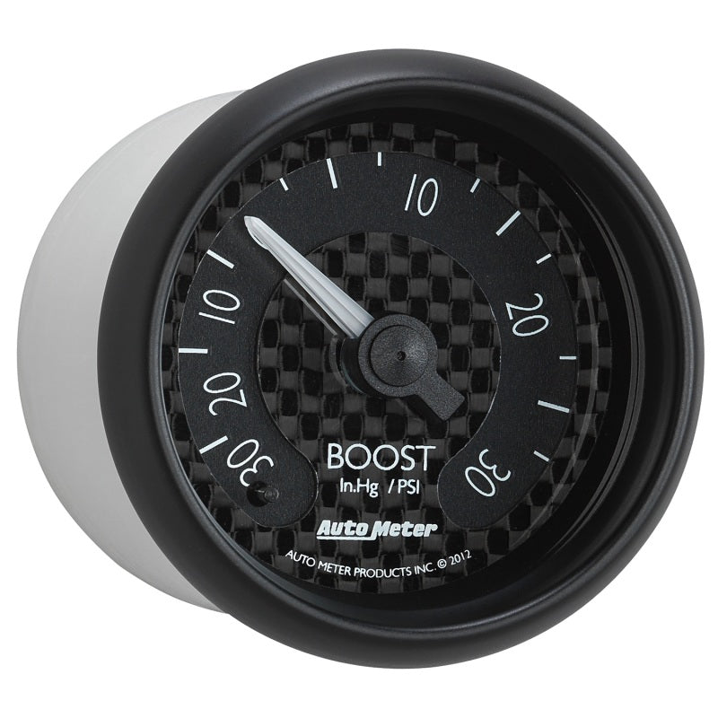 Autometer GT Series 52mm Mechanical 30 In Hg/30 psi Vacuum/Boost Gauge 8003