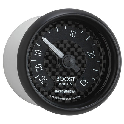 Autometer GT Series 52mm Mechanical 30 In Hg/30 psi Vacuum/Boost Gauge 8003