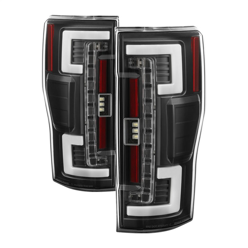 Spyder 17-18 Ford F-250 SD (w/Blind Spot Sensor) LED Tail Lights - Blk (ALT-YD-FS17BS-LED-BK) - eliteracefab.com