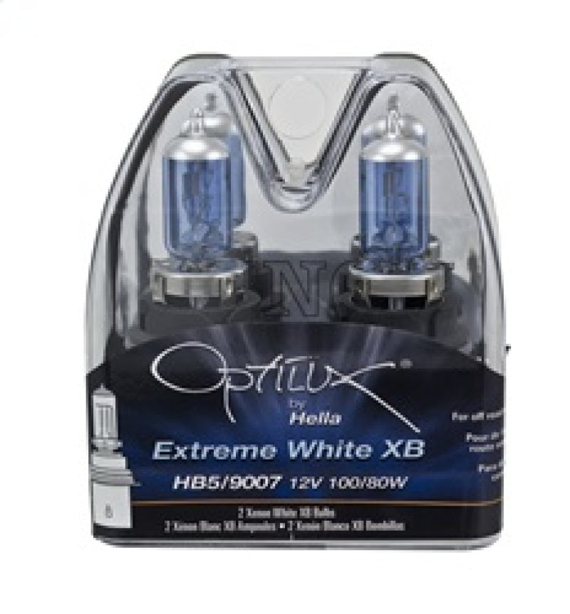 Hella Optilux XB White Halogen Bulbs HB5 9007 12V 100/80W (2 pack) - eliteracefab.com