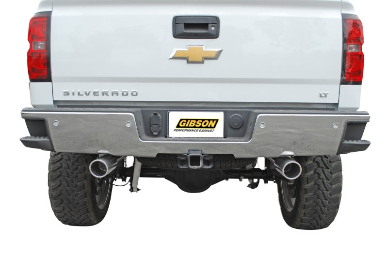 Gibson 15-18 Chevrolet Silverado 1500 LS 5.3L 3in/2.25in Cat-Back Dual Split Exhaust - Aluminized Gibson